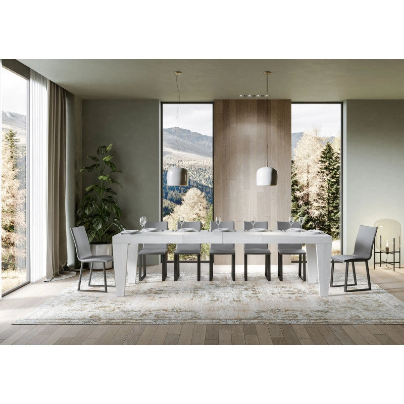 Tavolo allungabile 200/304x90 cm Spimbo Premium - Bianco Frassino