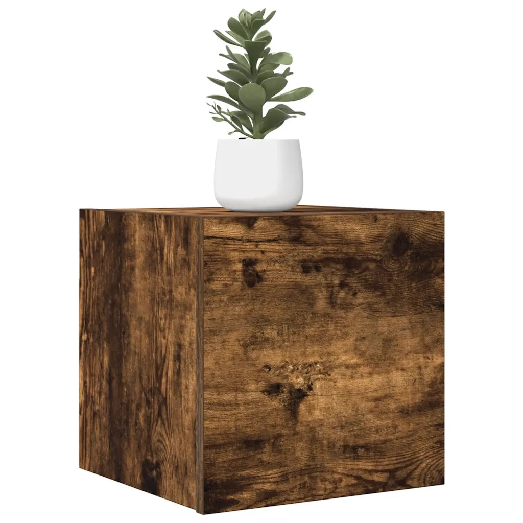 Armadietto TV Montato a Parete Rovere Fumo 30,5x30x30 cm cod mxl 15770