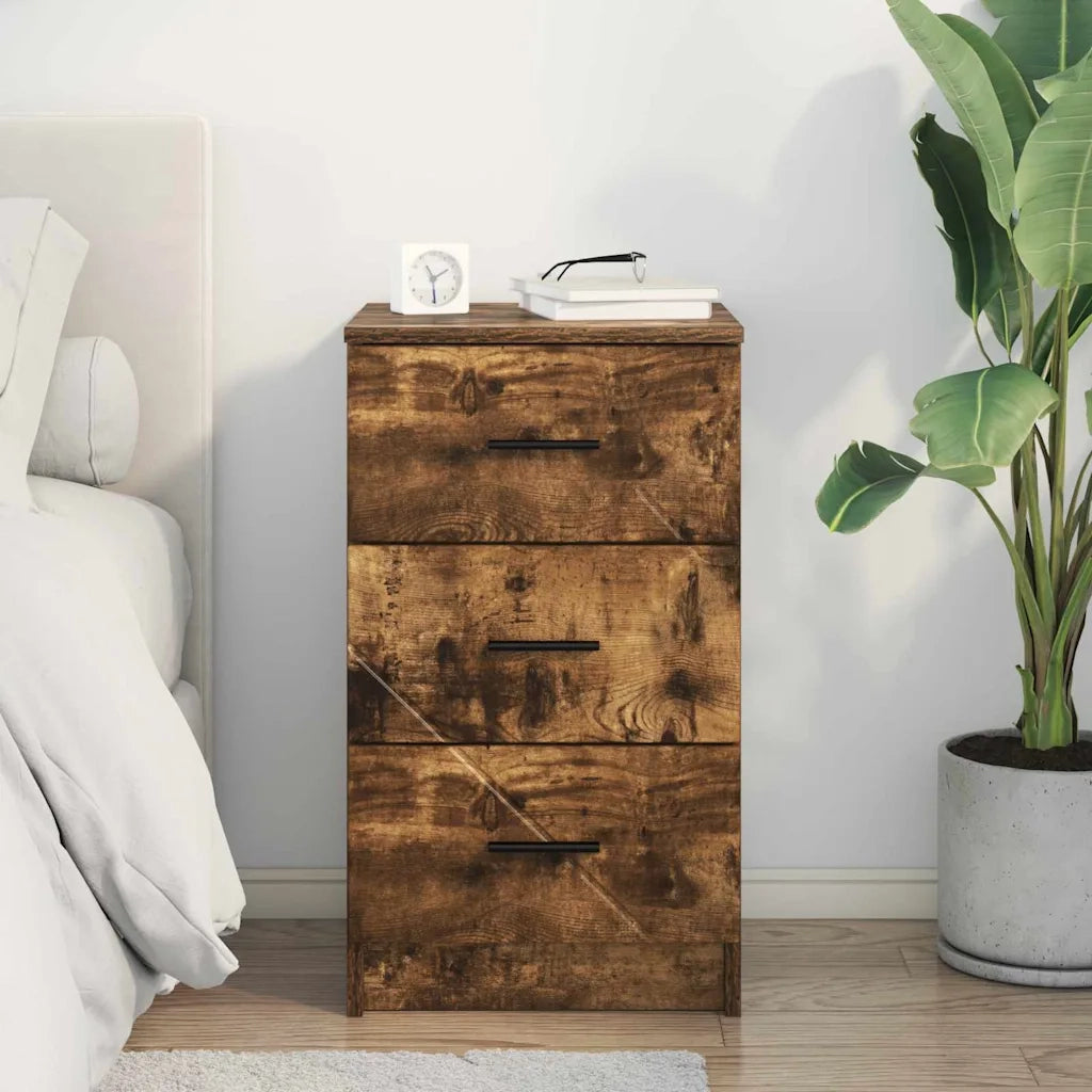 Armadio da Notte Rovere fumo 38 x 38 x 66 cm Legno multistrato