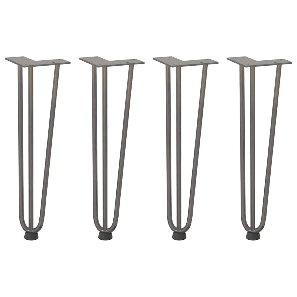 Set di 4 gambe a forcina robuste e dal design moderno per un tavolino da caffè da 42 cm realizzate in acciaio naturale 02_0056742