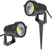 Faretto LED da Giardino 5W Picchettabile IP65 – Luce Fredda, Calda, Naturale o Verde Colore della luce: Luce calda