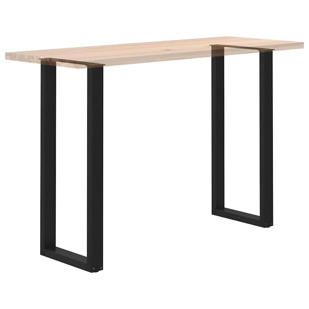 Set di 2 gambe regolabili per tavolo da bar a forma di U 40 x 110-111 cm in acciaio verniciato a polvere nero 02_0057480