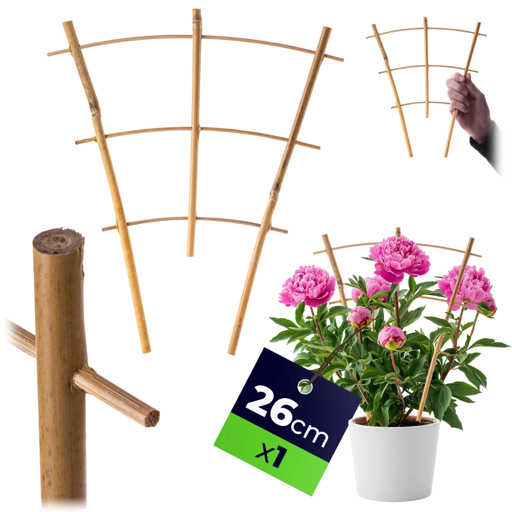 Scala portapiante in bambù KADAX, supporto per fiori, 26 cm, robusta, per pergola.