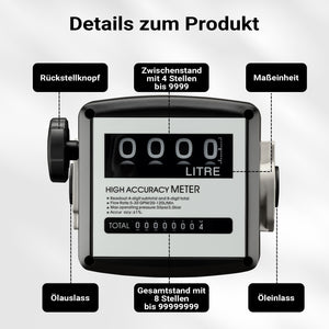 Contatore per pompa gasolio diesel 3,5 bar 20-120 l/min 25,4 mm indicatore flusso