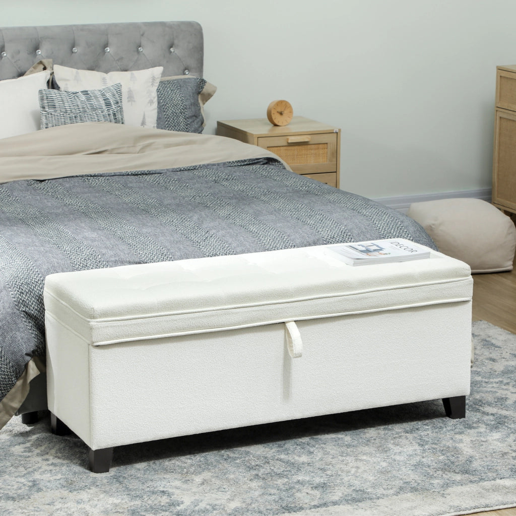 Letto contenitore con 2 cassetti ¨C zephmum ¨C 120x40x48 cm crema