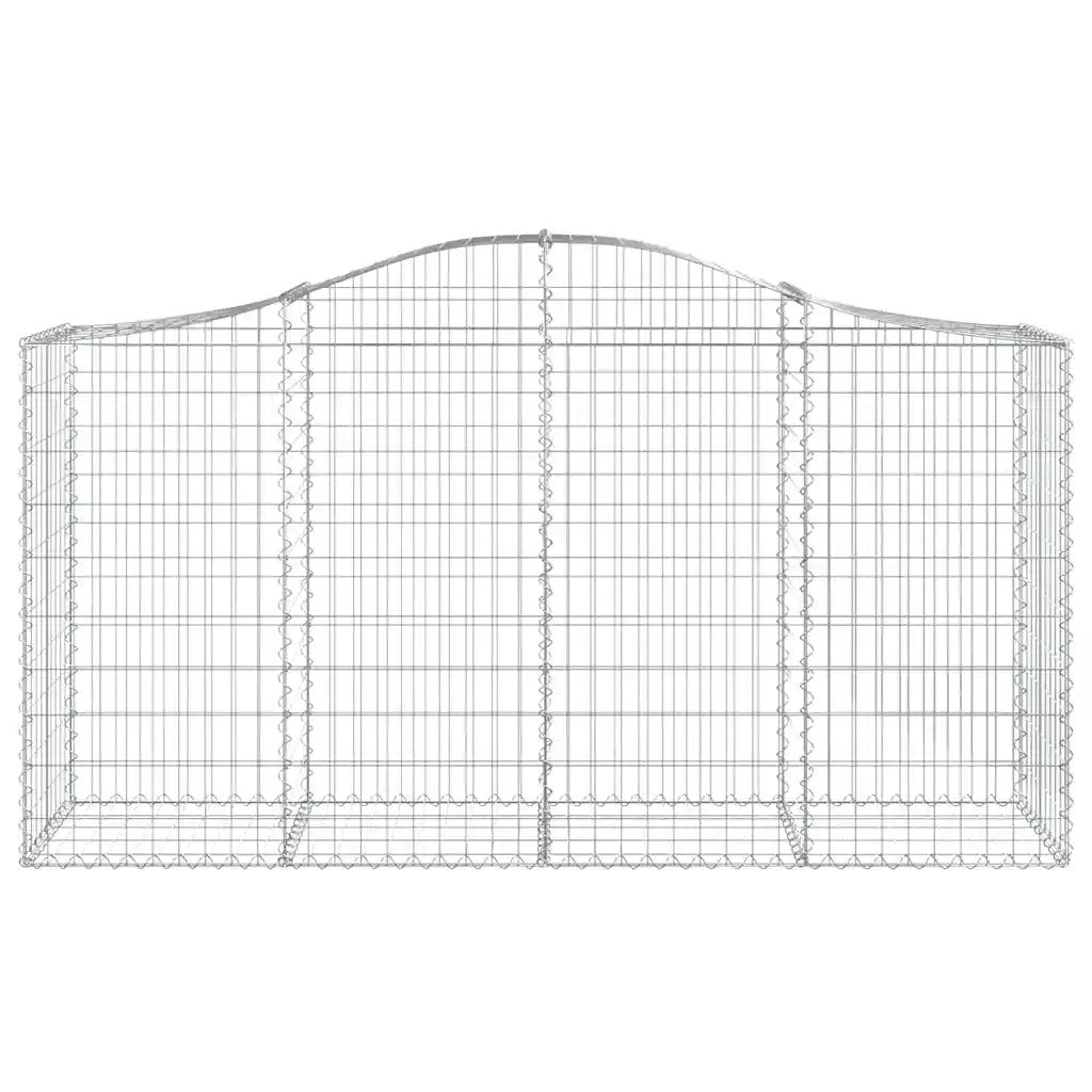 Cesti Gabbioni ad Arco 8 pz 200x50x100/120 cm Ferro Zincato 3145646
