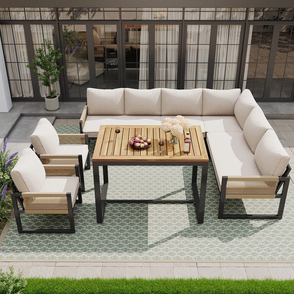 Set da giardino per 7-8 persone - Zephmum - Moderno e resistente alle intemperie