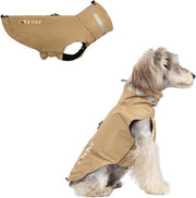 Impermeabile giacca per cani leggera e riflettente con striscia per cani di piccola e media taglia - Kaki XL