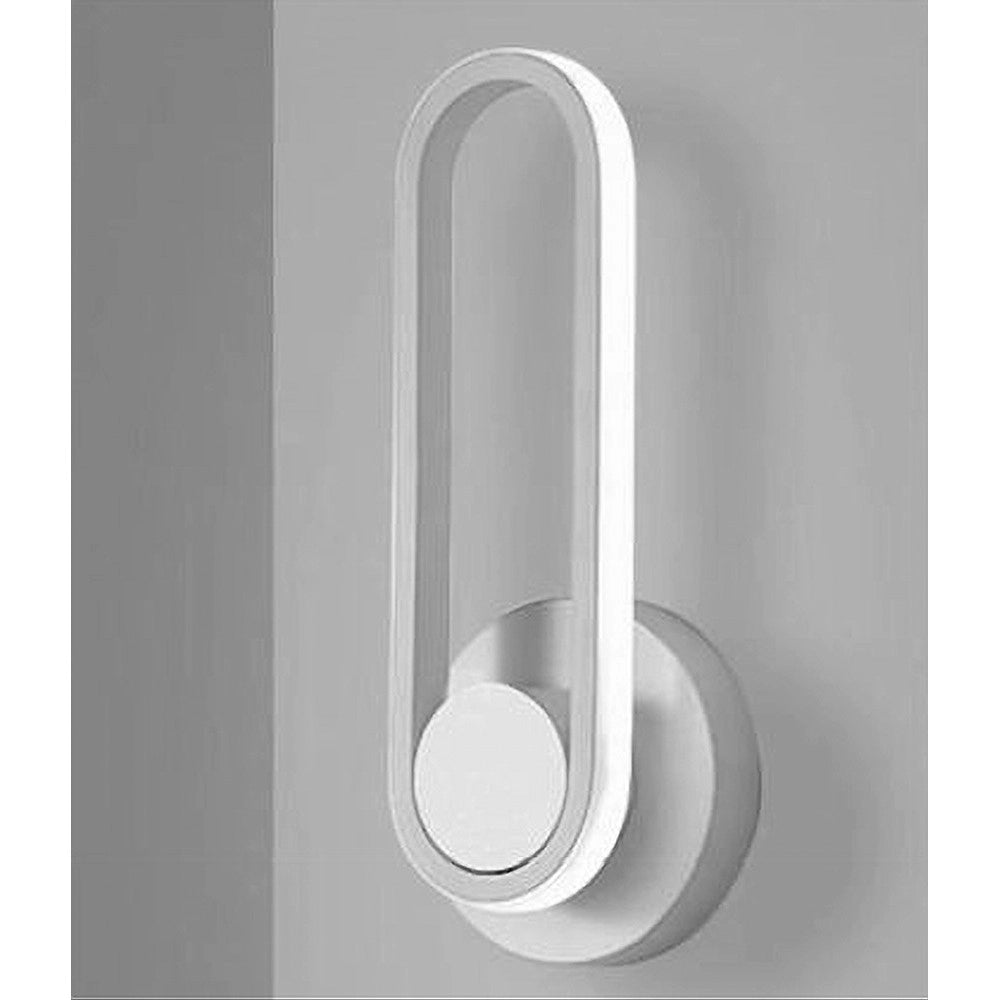Trade Shop - Applique Da Parete Led 13 W Ovale Verticale Orientabile Bianco Luce Fredda 50339 -