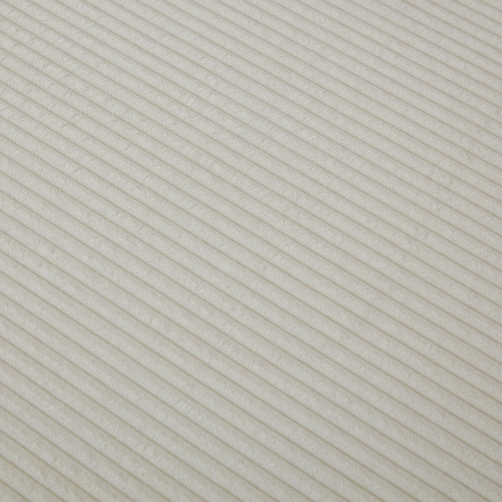 Divano modulare convertibile a 2 posti con schienale e braccioli ampi in velluto a coste bianco 259,5 × 96 × 80 cm