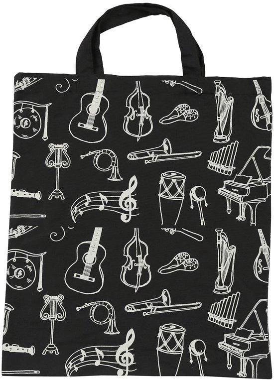 Borsa a Tela per Donna - Borsa per la Spesa Tema Musica - 1 pezzo - 36x41cm