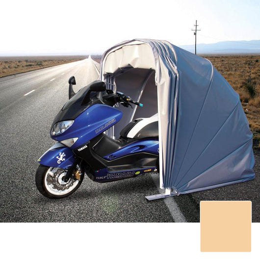 Motobox a Chiocciola Copertura Box in PVC per Moto Scooter - 320x130xh160 cm Beige Maddi