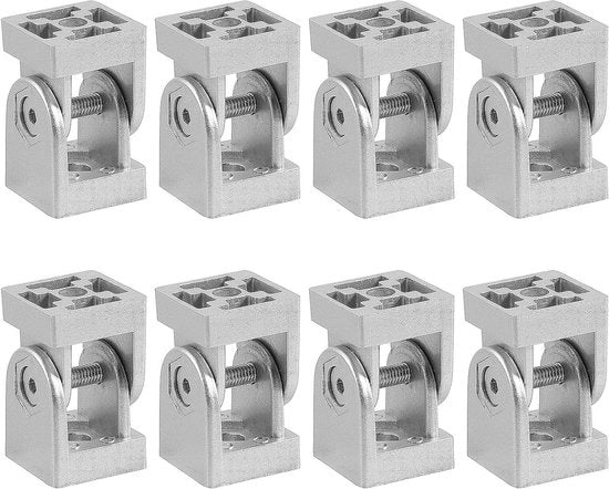 Connettori a T 3030 180° rotativi - Set da 8 pezzi per profilo aluminium serie 3030