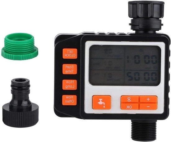 Regolatore di irrigazione con display LCD - Timer automatico elettronico per rubinetti - Intelligenza digitale - Sistema di aspersione - Regolatore di irrigazione esterno impermeabile - Accessori timer acqua