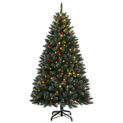 vidaXL Albero di Natale Artificiale Incernierato con 300 LED 180 cm