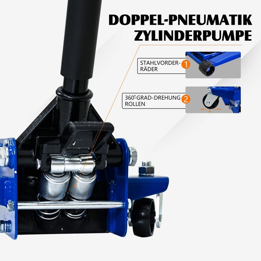Carrello Industriale con Pompa Doppia ¨C MINIMAL ¨C 3 Tonnellate, Blu