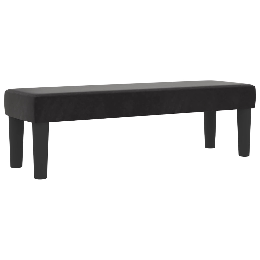 Letto con Box Spring con Materasso e Panca Nera 140x200 cm Velluto