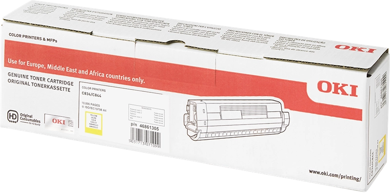 ORIGINAL OKI toner giallo 46861305 C834/C844 ~10000 Seiten