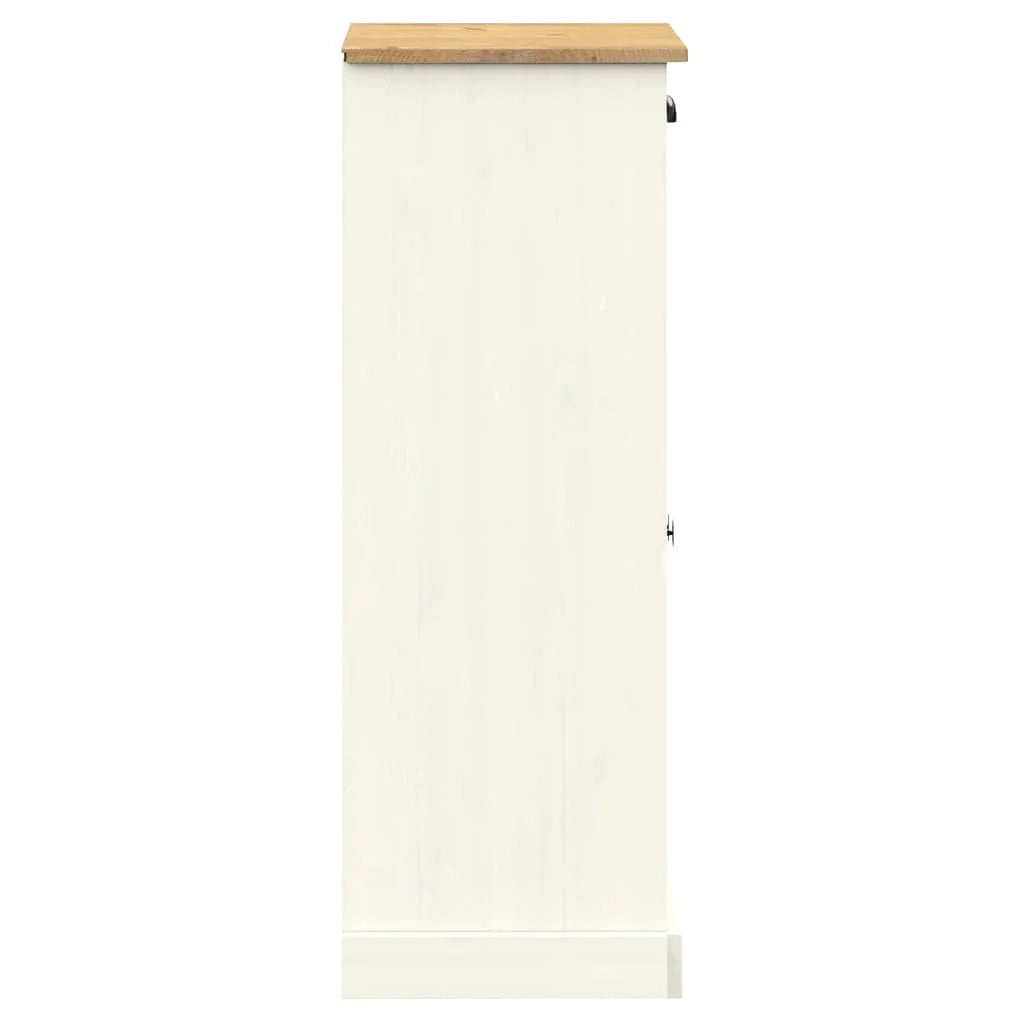 Scarpiera mobile contenitore per scarpe mobile per ingresso/corridoio/soggiorno 60 x 35 x 96 cm legno massello di pino bianco 02_0022116