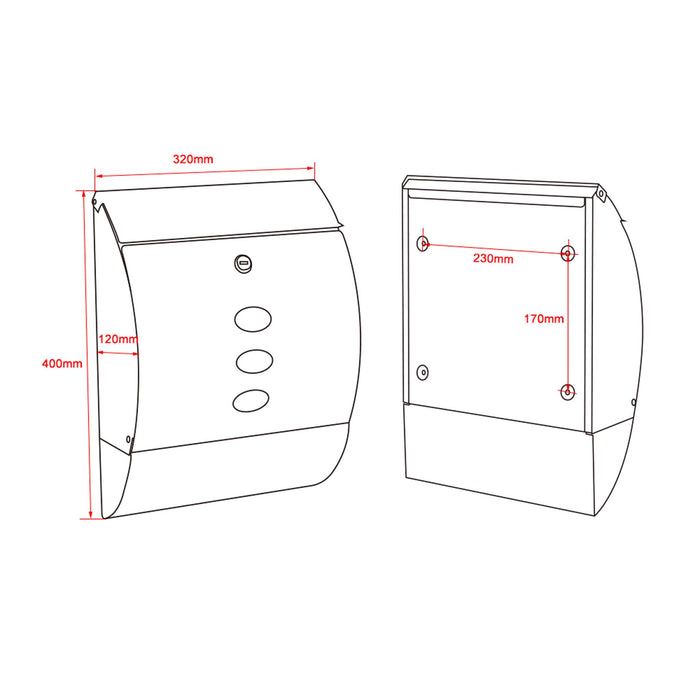 Set Cassetta postale doppia autoportante V18 antracite con telaio di supporto