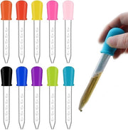 Druppelpipette in plastica/silicone 10 pezzi - Druppellatore liquido - Idoneo per bambini - Sicuro per alimenti - Libero da BPA - Attività creative - Pipette