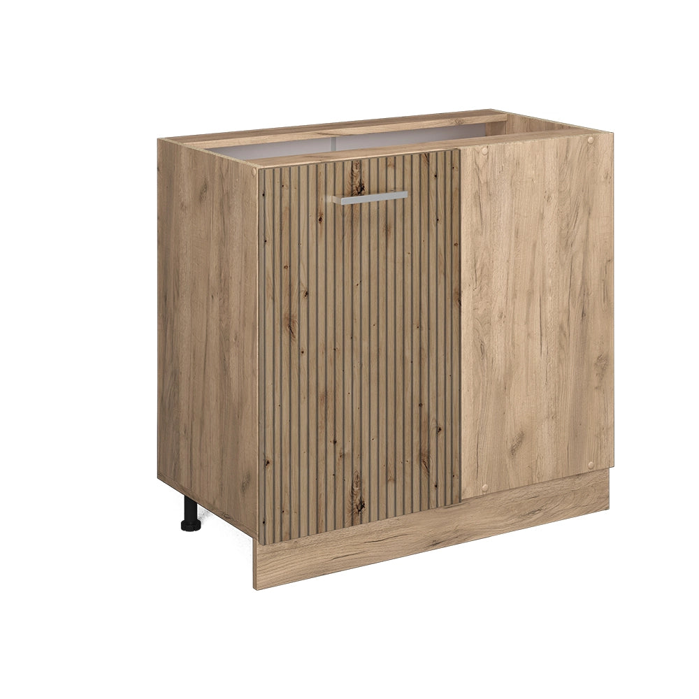 Vicco Mobile ad angolo cucina Rovere artigianale 86 cm senza piano di lavoro