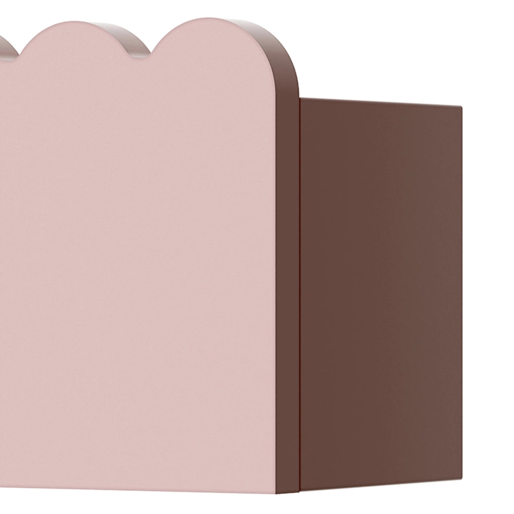 Set di 2 Mensole Vestnes con Bordo Rialzato 40 x 10 x 10 cm per Cameretta - Rosa [en.casa]
