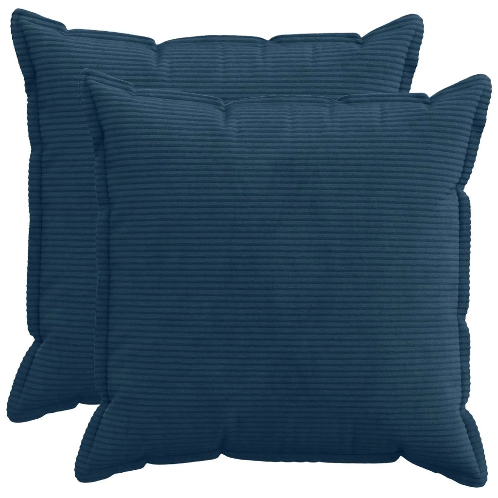 Federa 2 pz HOUTEN Blu navy 60 x 60 cm corduroy 920737