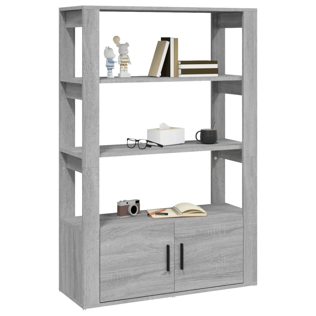 Credenza-Buffet-Armadio da cucina Grigio Sonoma 80x30x119,5 cm in Legno Multistrato