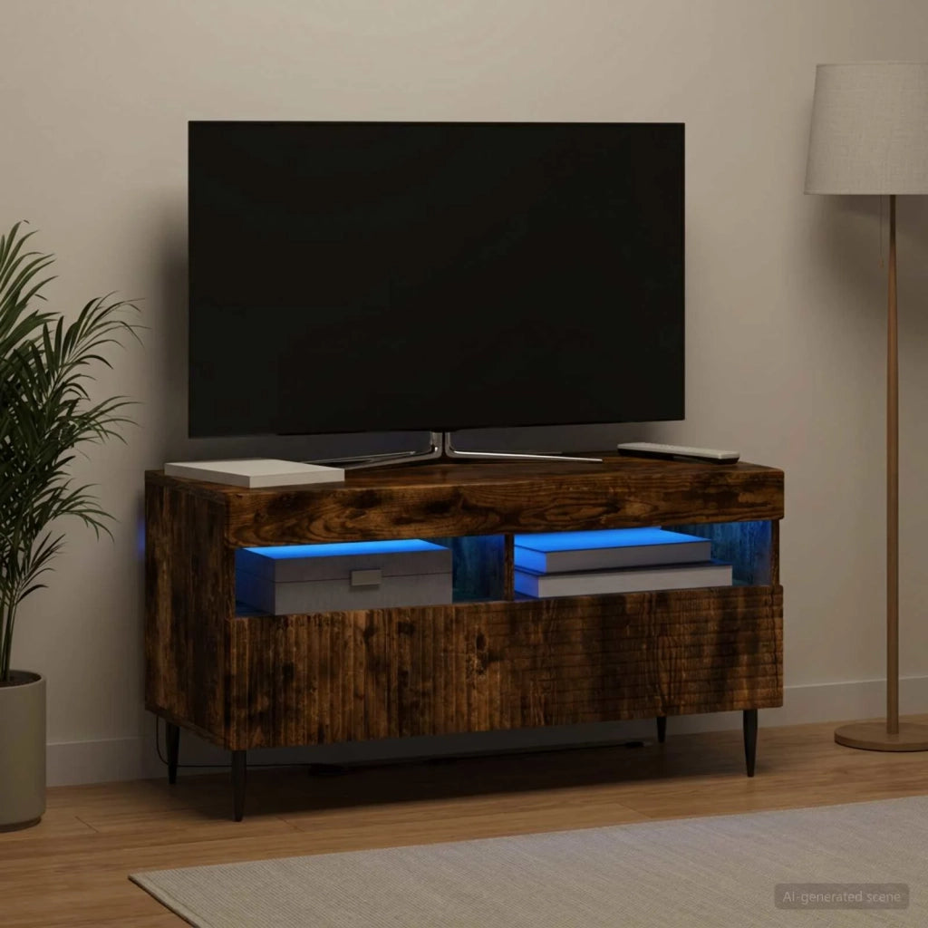Mobile TV LED Rovere Fumo Legno ingegnerizzato 897000