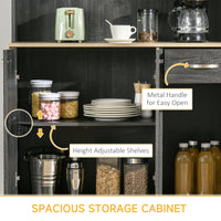 Mobile Dispensa Alto 101x39x180 cm con Cassetto e Armadietti in Truciolato Nero