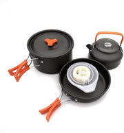 Set da Campeggio - Accessori da Cucina all'Aperto - Cucina Esterna - Alluminio Leggero - Per 2-3 Persone - Arancione 

Modello: 
Dimensioni: 
Peso: 
Capacità: 
Materiali: Alluminio