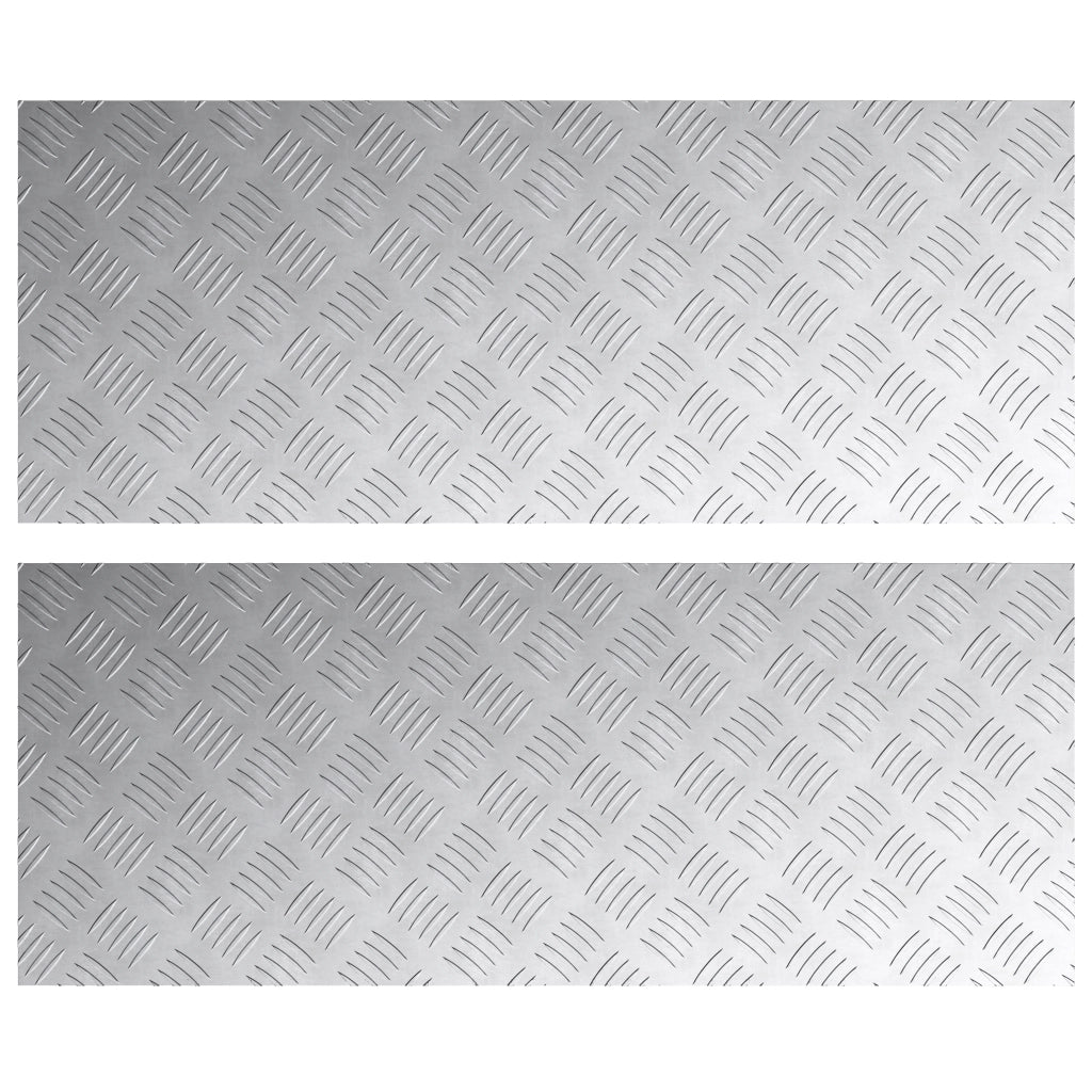 Pannelli in Alluminio Antiscivolo 2 pezzi 100x40 cm