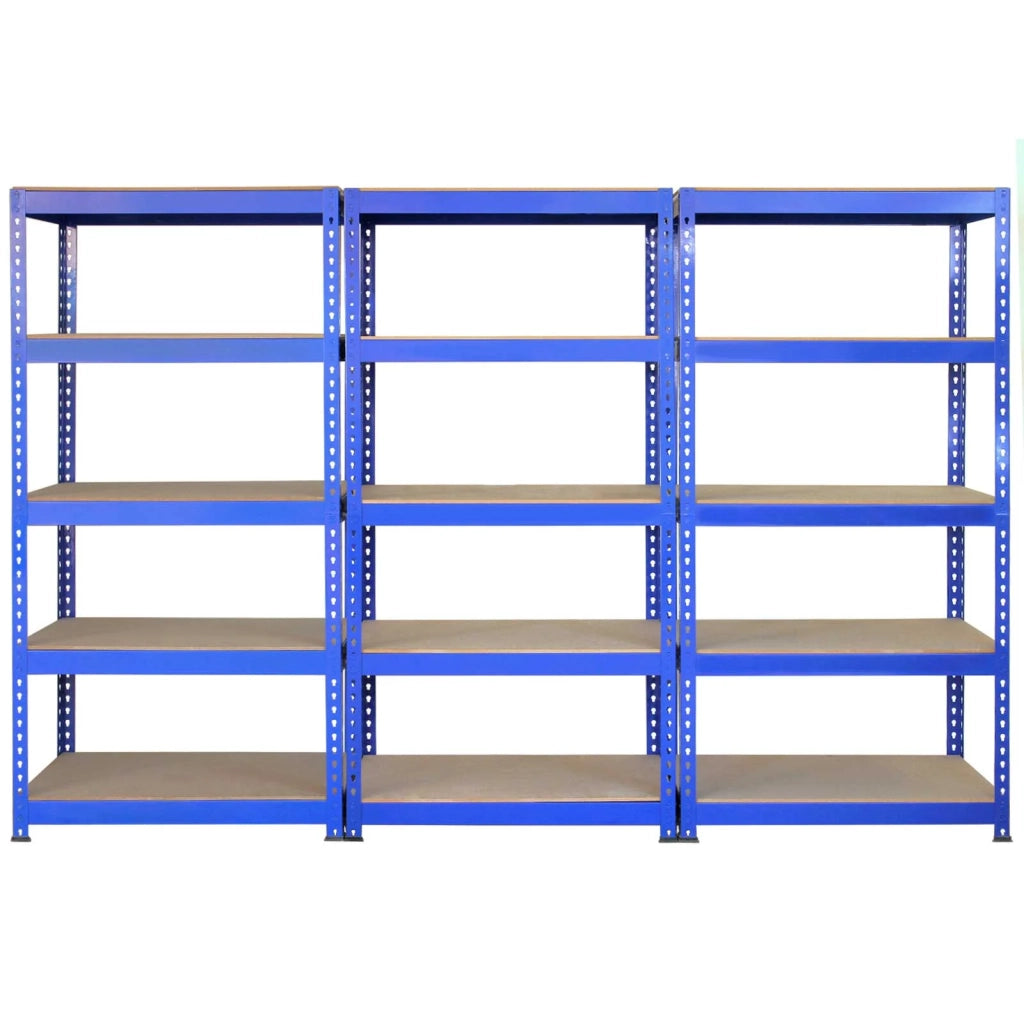 Set da 5 Scaffali Metallici  90x50x180 cm Portata 200 kg per Ripiano