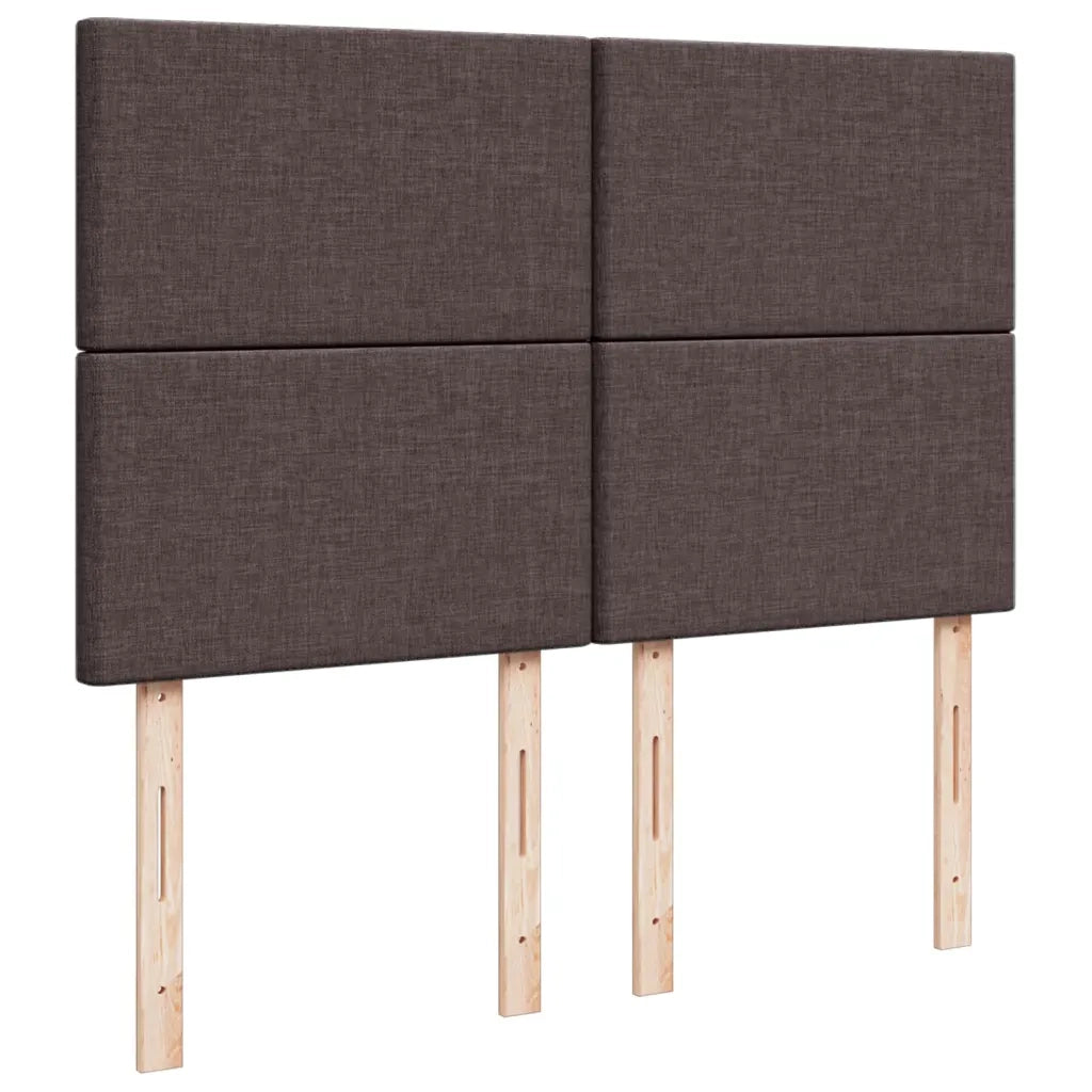vidaXL Giroletto a Molle con Materasso Marrone Scuro 140x190cm Tessuto