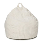 IDMarket - Pouf a forma di pera in velluto a coste beige HORTENSE