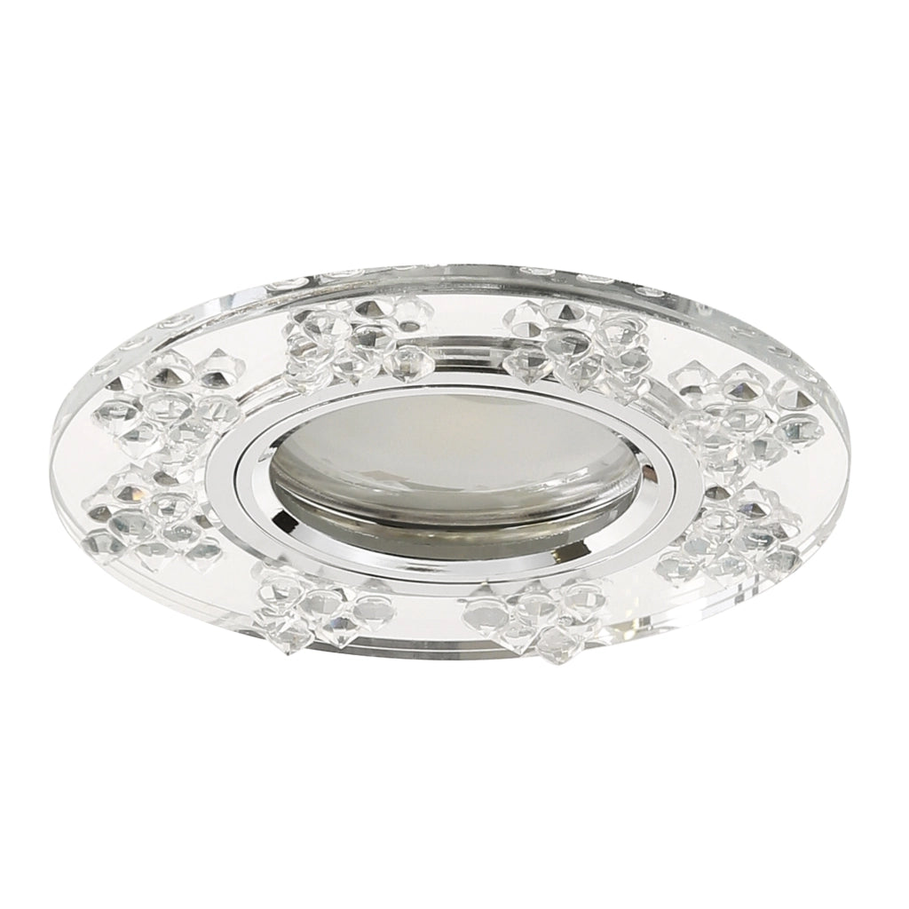 Faretto da incasso rotondo cromato vetro 1xMR16 Candellux
