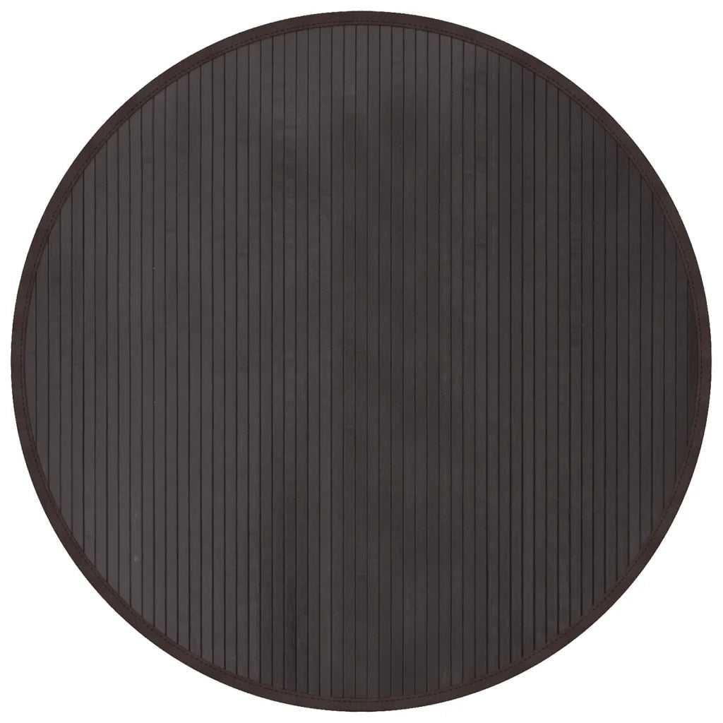 Tappeto Rotondo Marrone Scuro 100 cm in BambÃ¹