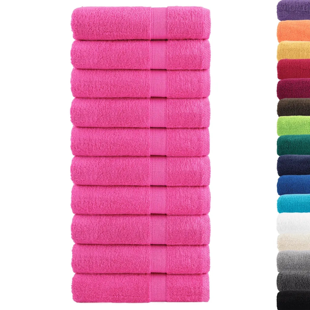 Asciugamani da Doccia SOLUND 10 pz Rosa 70x140 cm 600 g/mÂ²