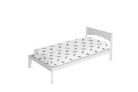 Coprimaterasso Elasticizzato Singolo in Poliestere Grigio Chiaro