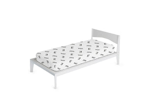 Coprimaterasso Elasticizzato Singolo in Poliestere Grigio Chiaro