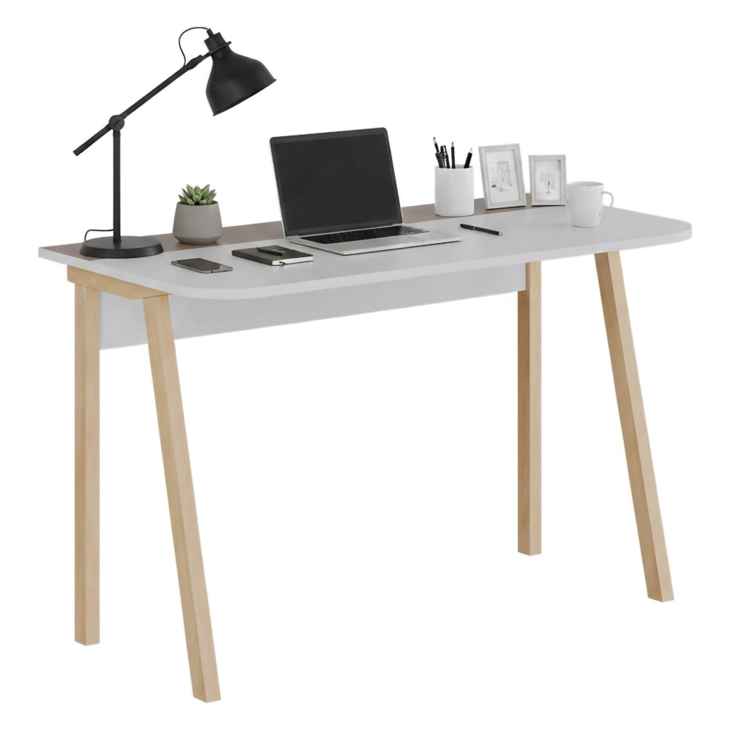 Alpone, Scrivania Materiale Piano in Legno Nobilitato, 60x120x75h cm Beige