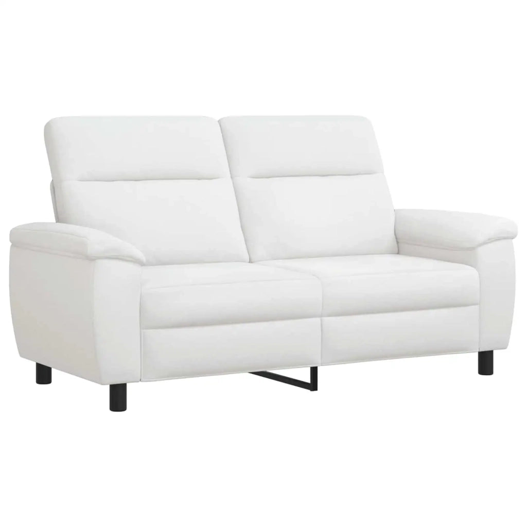 Set di divani 2 pcs Bianco Tessuto 3430608