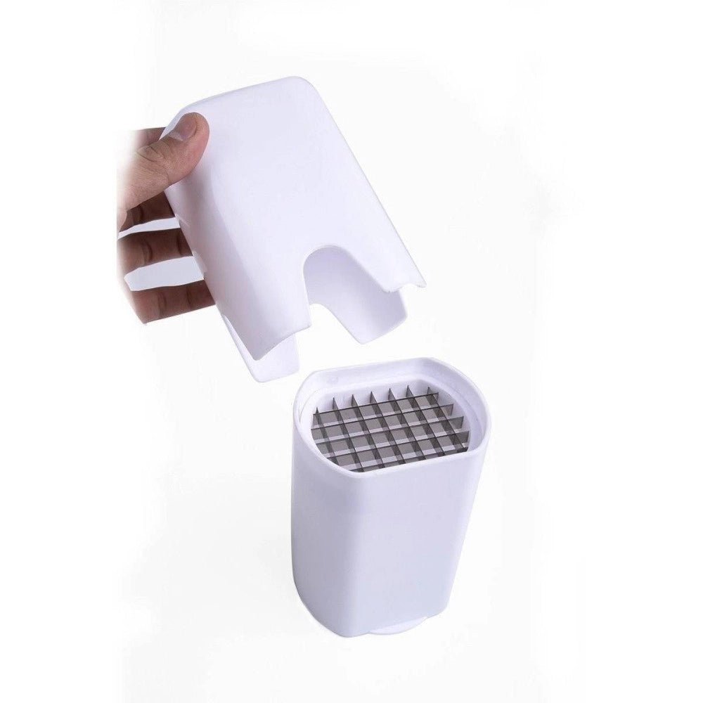 Trade Shop - Taglia Affetta Patate A Bastoncino Frizzy Lame Acciaio Cucina Patatine Fritte -