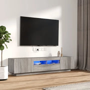 Set Mobili TV 2 pz con Luci LED Grigio Sonoma Legno Multistrato 3120168