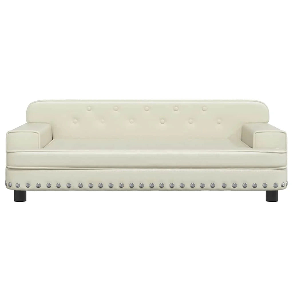 Divano letto per cani comodo 90 x 53 x 30 cm crema similpelle 02_0042974