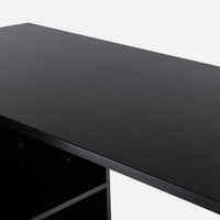 Scrivania da Ufficio ad Angolo Porta PC 117x83,5x76 cm in Legno  Nera