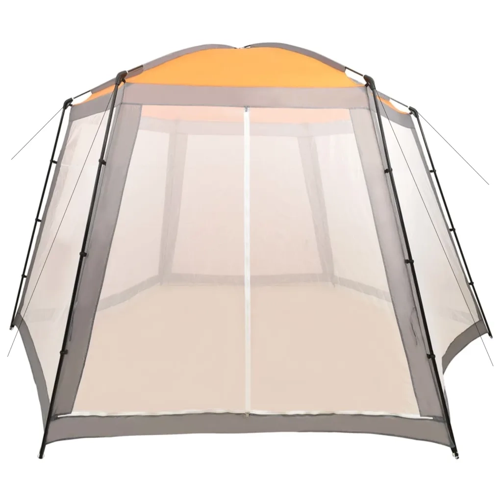 Tenda per Piscina in Tessuto 500x433x250 cm Grigio