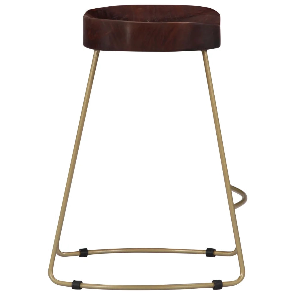 Sgabelli da Bar Gavin 2 pz Legno Massello di Mango cod mxl 73293