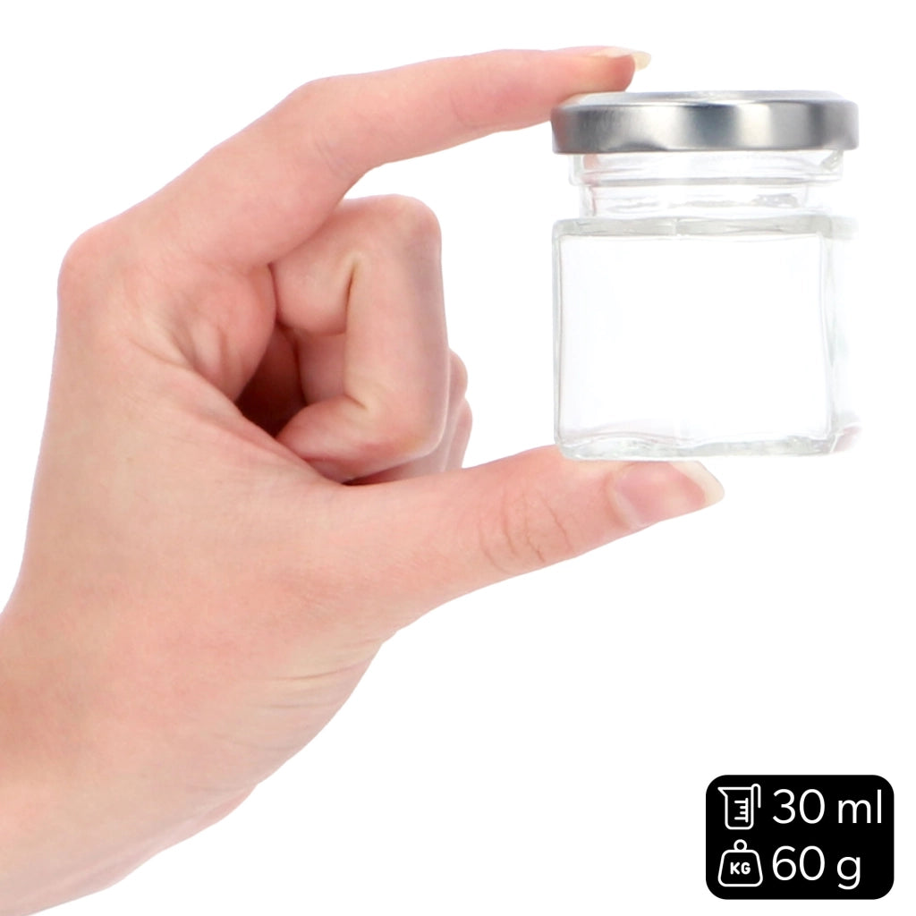 KADAX Contenitori per spezie, barattoli in vetro da 30 ml per spezie e miele, confezione da 6 pezzi